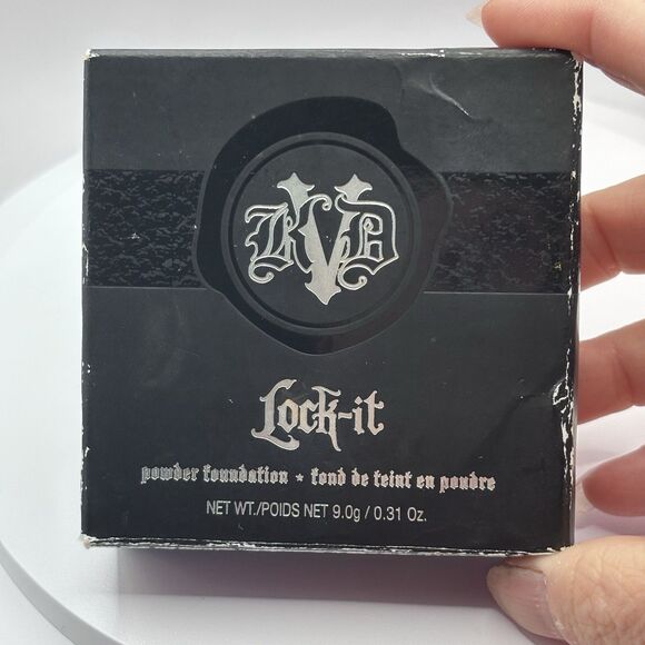 KVD KAT VON D Beauty Lock-It Powder Foundation 0.31oz Deep 210 Discontinued - Picture 2 of 5